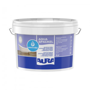 Шпаклівка акрилова вологостійка  Lux Pro Aqua Spackel AURA 4кг