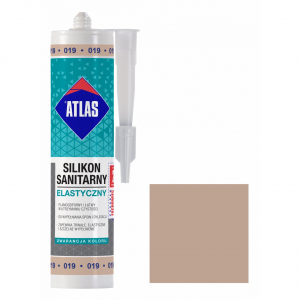 Герметик силіконовий санітарний ATLAS SILIKON ELASTYCZNY 019 світло-бежевий 280ml