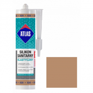 Герметик силіконовий санітарний ATLAS SILIKON ELASTYCZNY 020 бежевий  280ml
