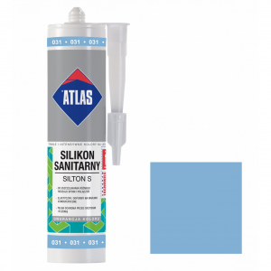 Герметик силіконовий санітарний ATLAS SILTON S силікон 0031 голубий 280ml