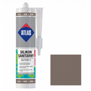 Герметик силіконовий санітарний ATLAS SILTON S 0036 темно-сірий 280ml