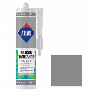 Герметик силіконовий санітарний ATLAS SILTON S 0136 сріблястий 280ml