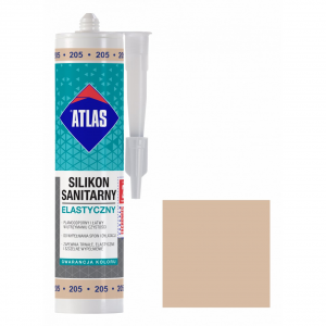 Герметик силіконовий санітарний ATLAS SILIKON ELASTYCZNY 205 кремовий  280ml