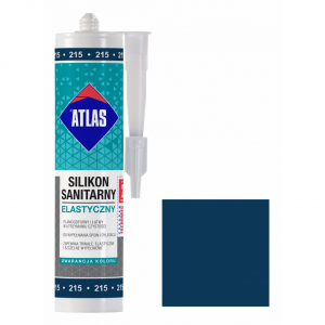 Герметик силіконовий санітарний ATLAS SILIKON ELASTYCZNY 215 чорнильний 280ml