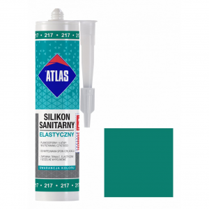Герметик силіконовий санітарний ATLAS SILIKON ELASTYCZNY 217 смарагдовий  280ml