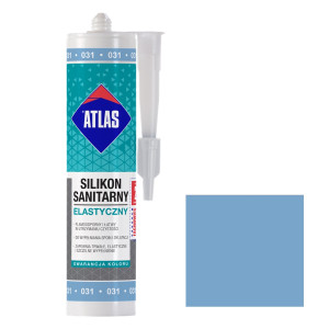Герметик силіконовий санітарний ATLAS SILIKON ELASTYCZNY 031 голубий  280ml