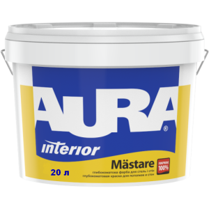 Фарба водно-дисперсійна для стін та стель AURA Mastare 10л