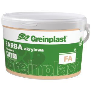 Краска фасадная акриловая FA BAZA A GREINPLAST 9л