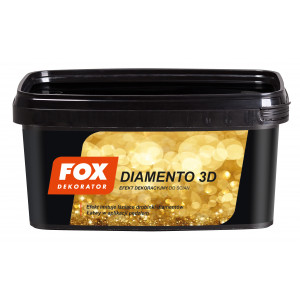 Декоративна структурна фарба FOX DEKORATOR DIAMENTO 3D carbon 0007 1L