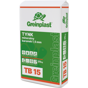 Штукатурка мінеральна транспорентна баранек 1,5 мм GREINPLAST ТВ 15, 25 кг