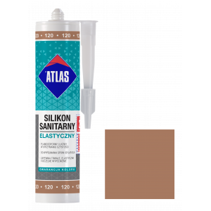 Герметик силіконовий санітарний ATLAS SILIKON ELASTYCZNY 120 тоффі 280ml