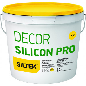 Штукатурка сіліконова баранек 1,5мм SILTEK DECOR SILICON PRO 25 кг