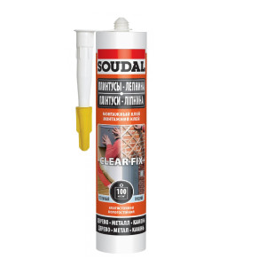 Клей монтажний прозорий SOUDAL CLEAR FIX  280мл